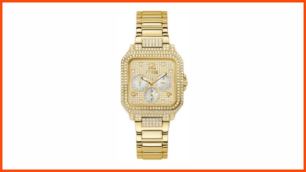 harga jam guess original deco ladies dress gold tone colour