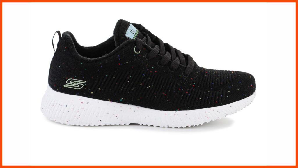 kasut sukan lelaki skechers women bobs sport squad shoes - 117282-blk