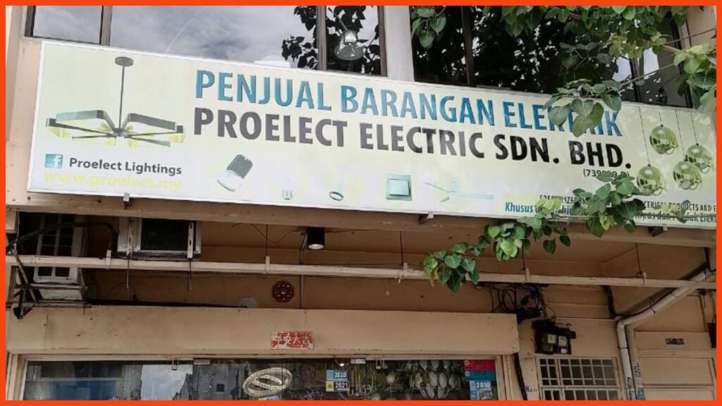 kedai lampu johor jaya proelect electric