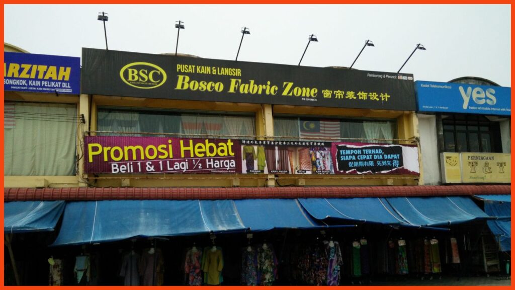 kedai kain parit buntar bosco fabric & decor sb