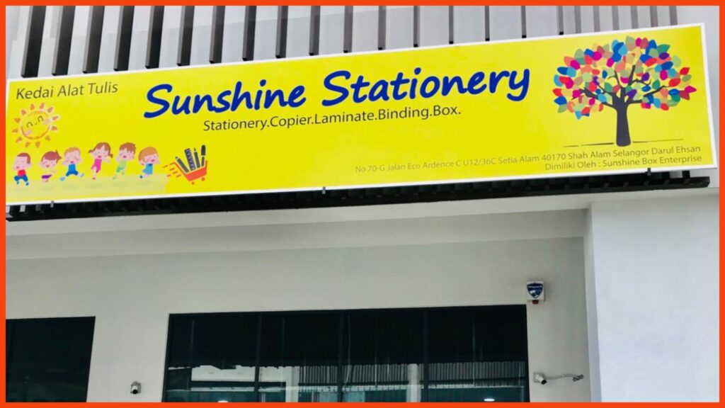 kedai alat tulis setia alam sunshine stationery