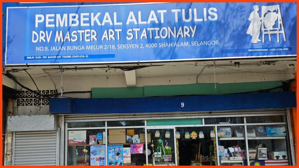 kedai alat tulis shah alam drv master art stationery